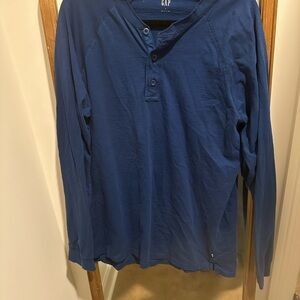 GAP Men's Blue Long Sleeve Shirt